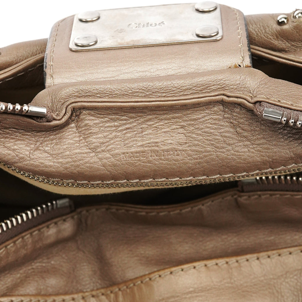 Champagne Gold Leather Paddington Shoulder Bag