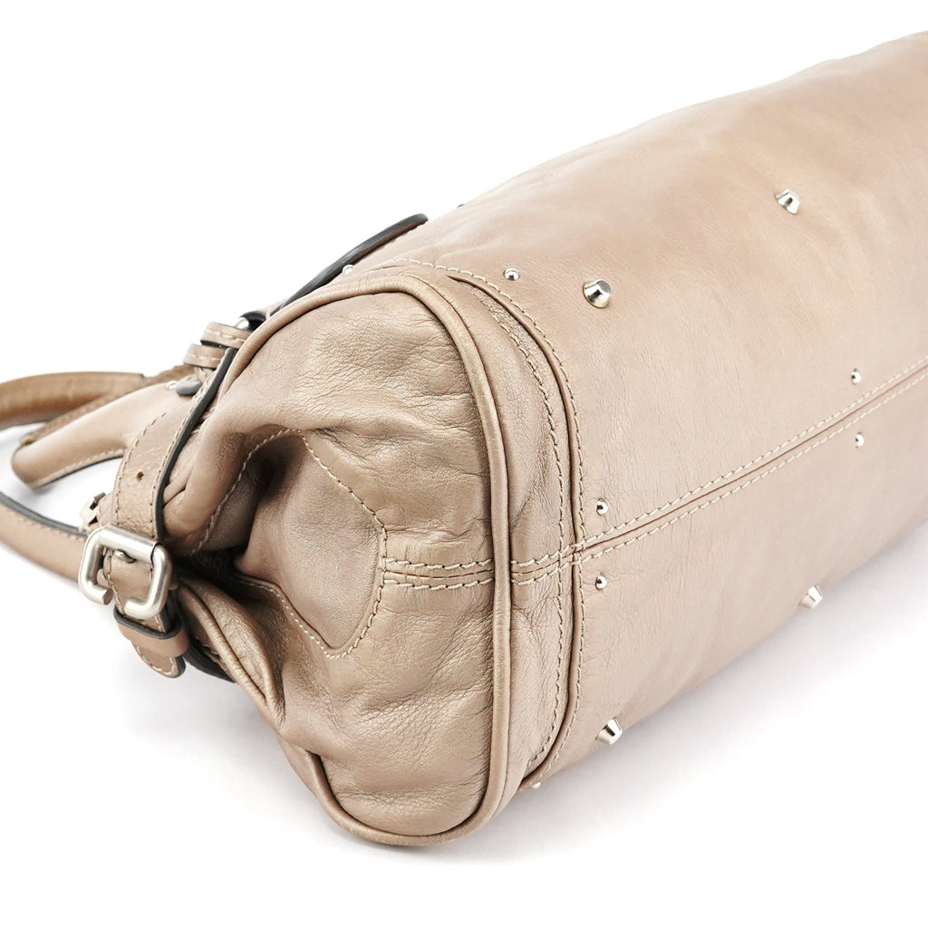 Champagne Gold Leather Paddington Shoulder Bag