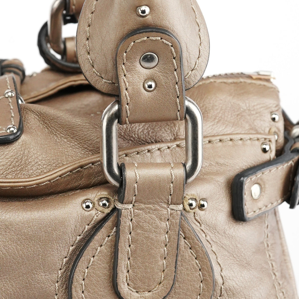 Champagne Gold Leather Paddington Shoulder Bag