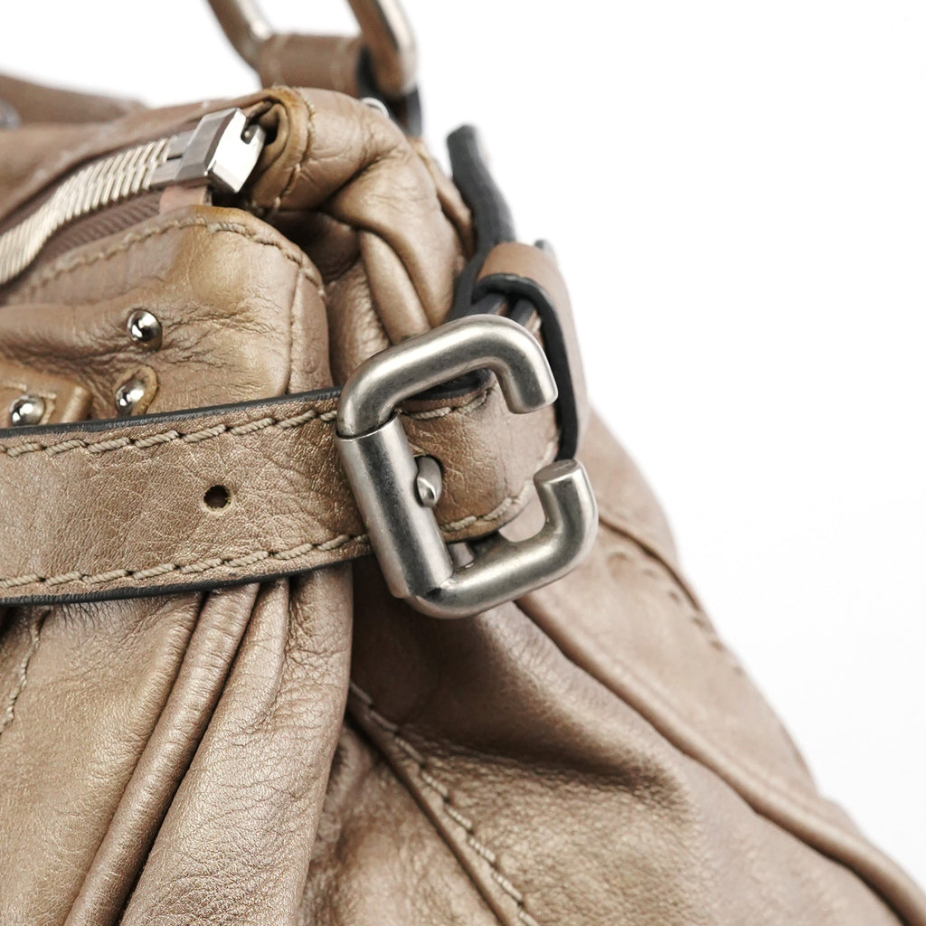 Champagne Gold Leather Paddington Shoulder Bag