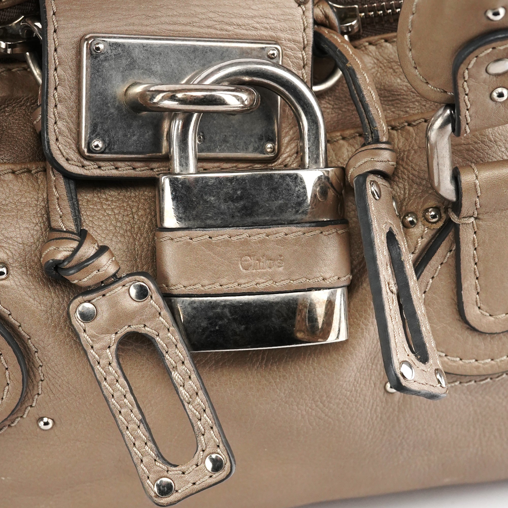 Champagne Gold Leather Paddington Shoulder Bag