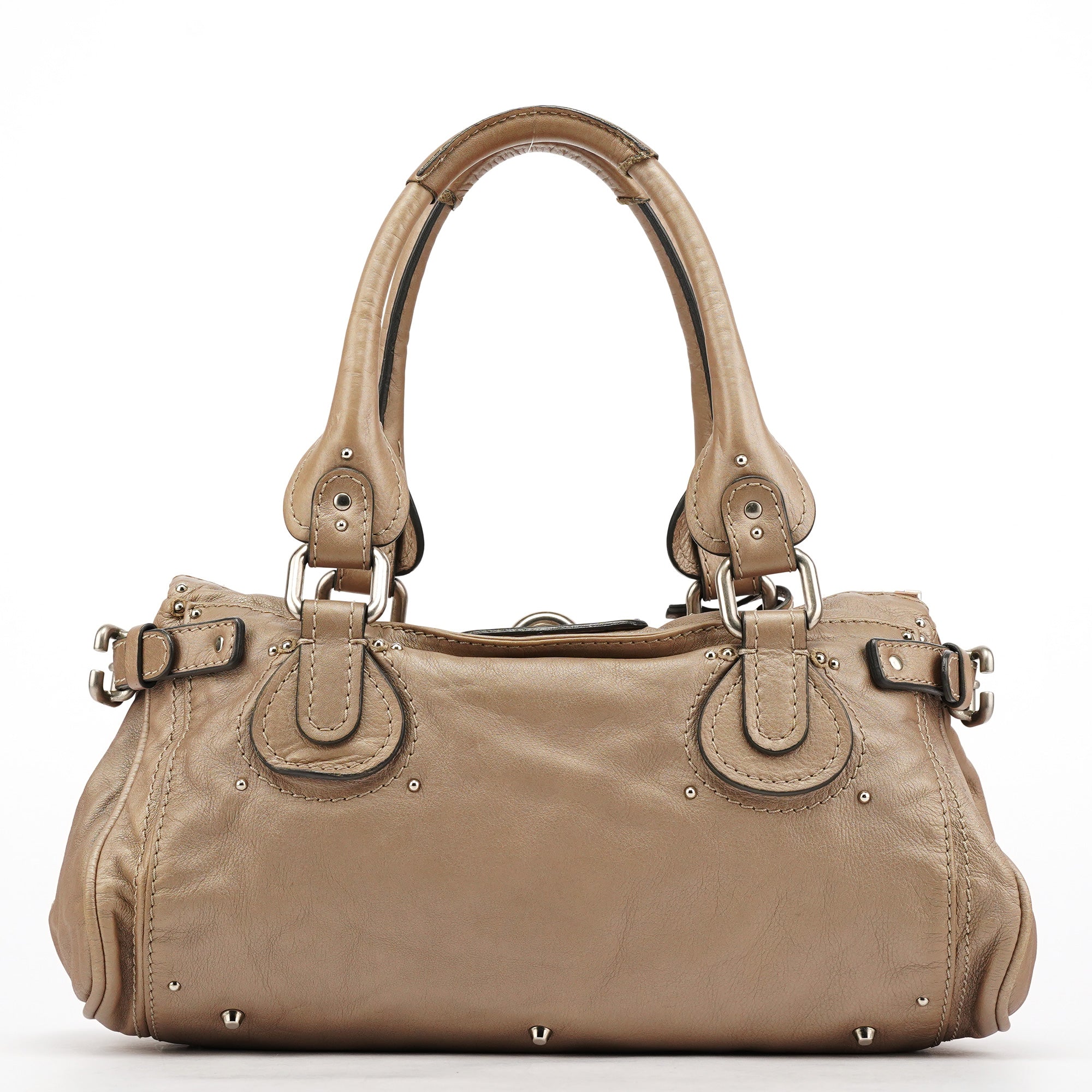 Champagne Gold Leather Paddington Shoulder Bag