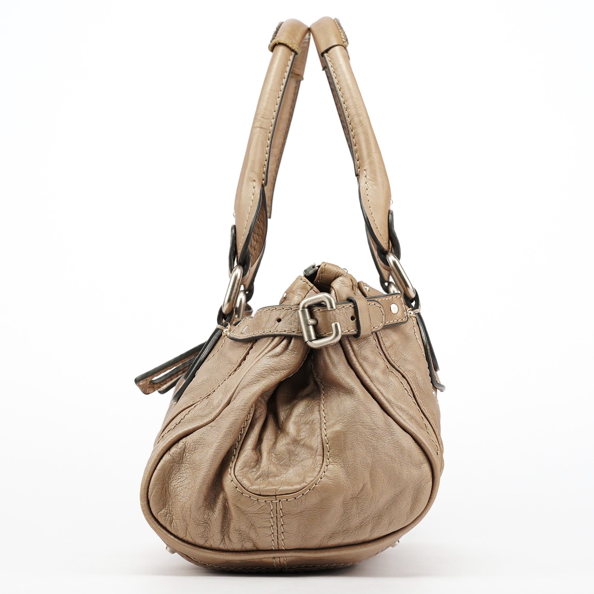 Champagne Gold Leather Paddington Shoulder Bag