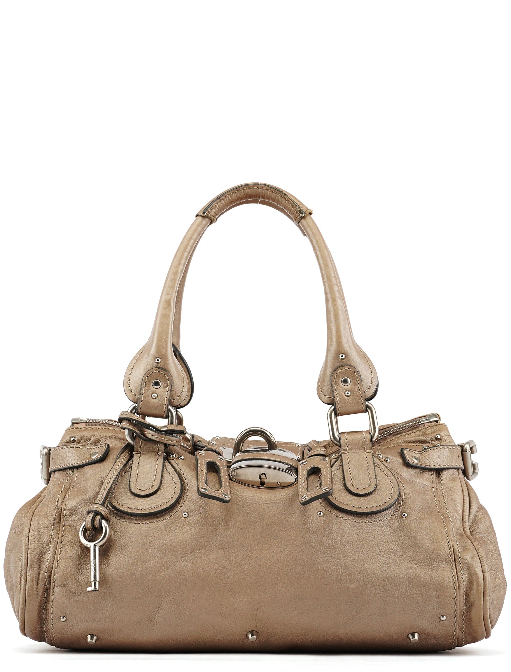 Champagne Gold Leather Paddington Shoulder Bag