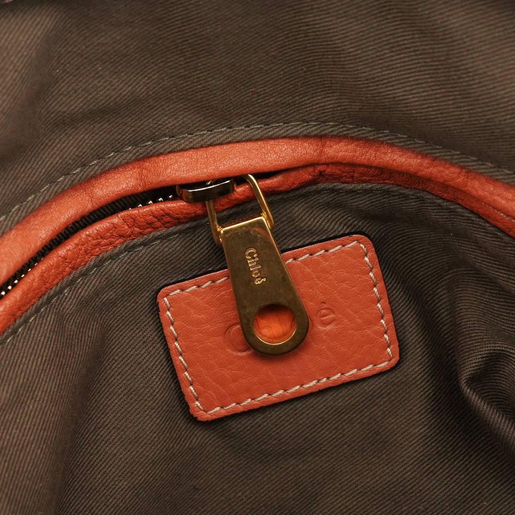 Coral Leather Marcie Shoulder Bag
