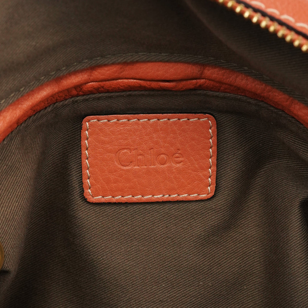 Coral Leather Marcie Shoulder Bag