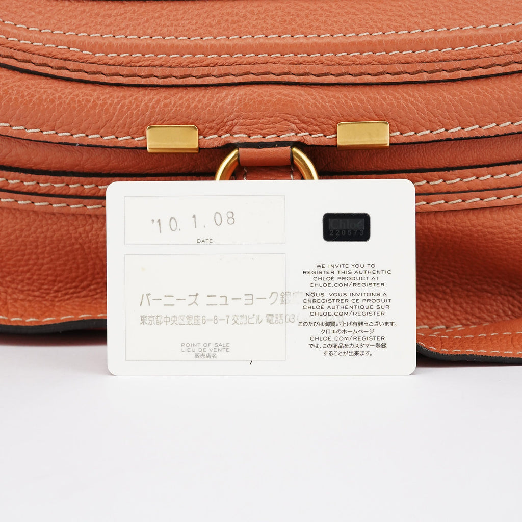 Coral Leather Marcie Shoulder Bag