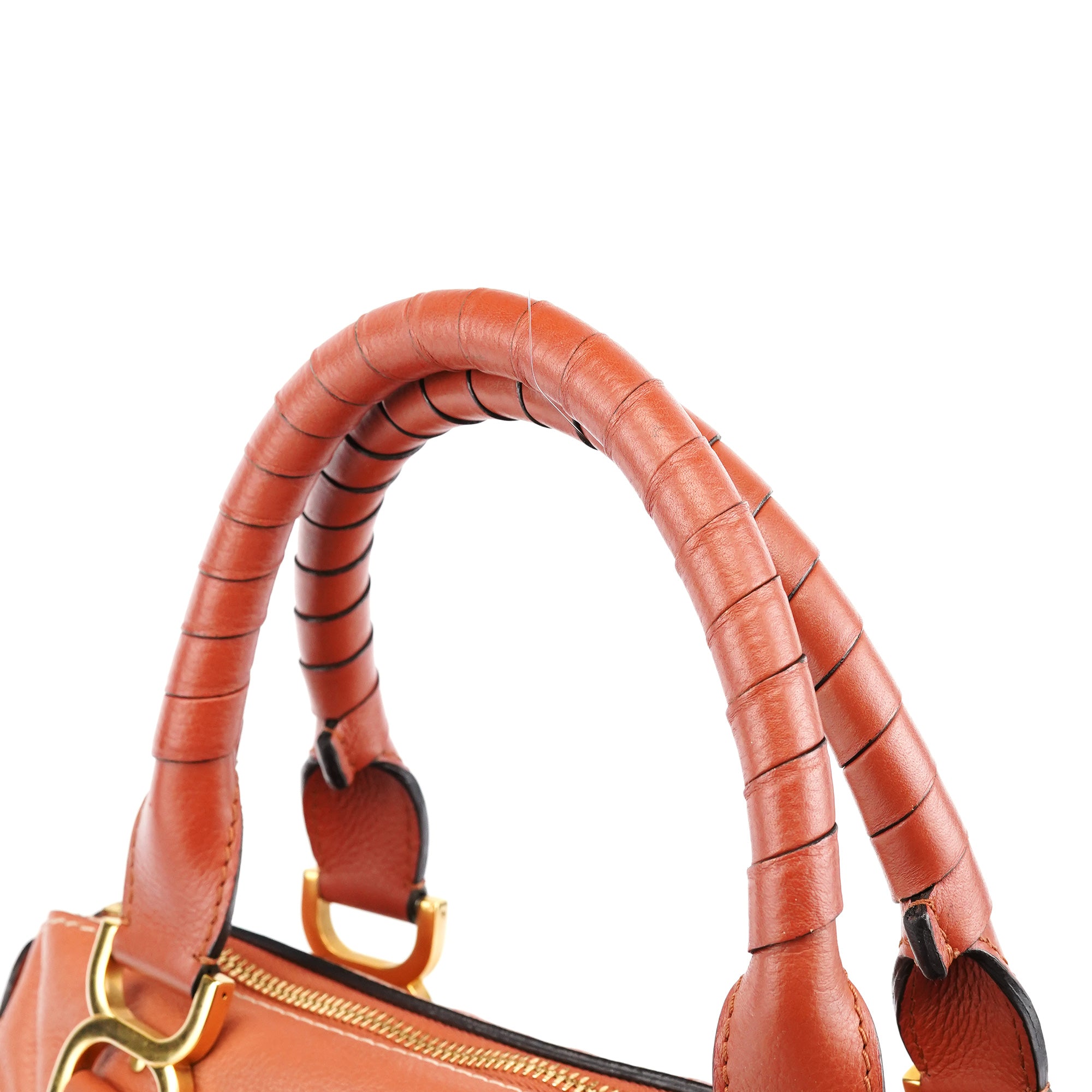Coral Leather Marcie Shoulder Bag