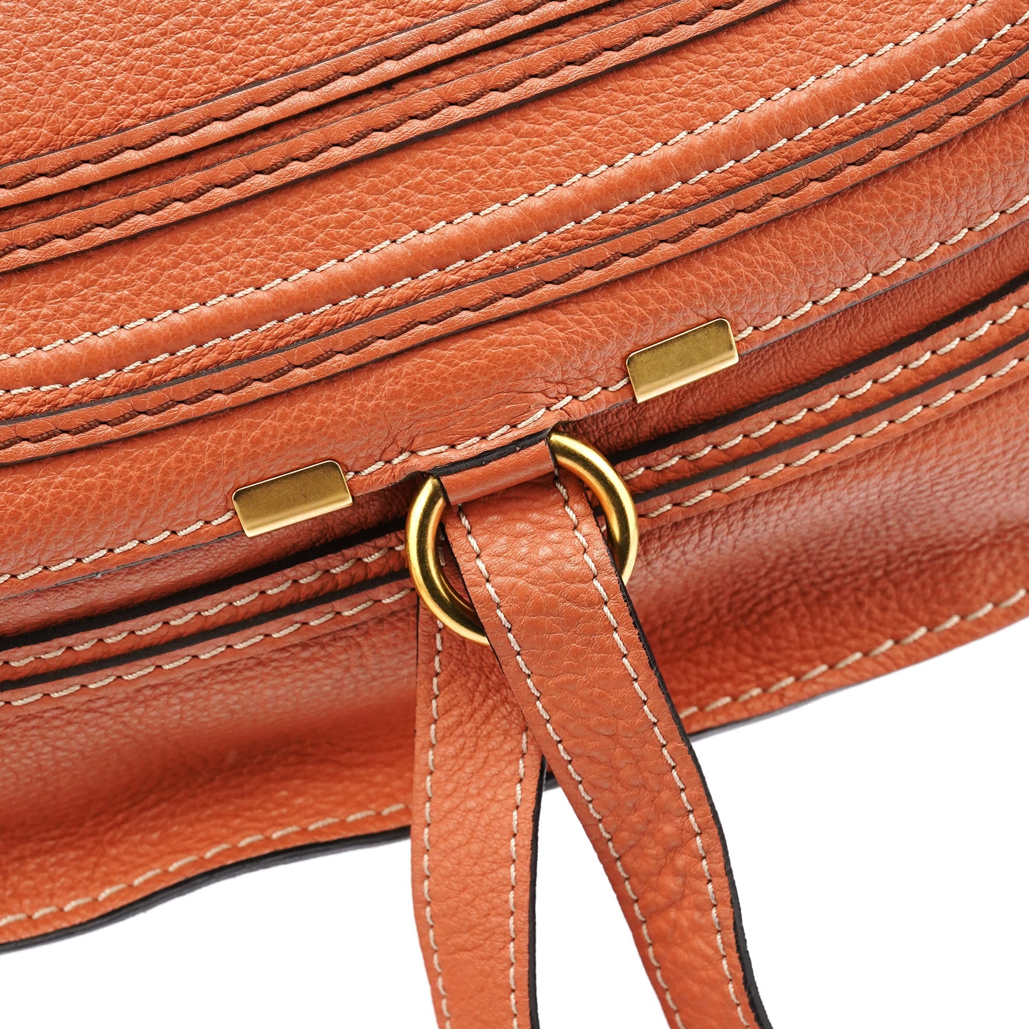 Coral Leather Marcie Shoulder Bag
