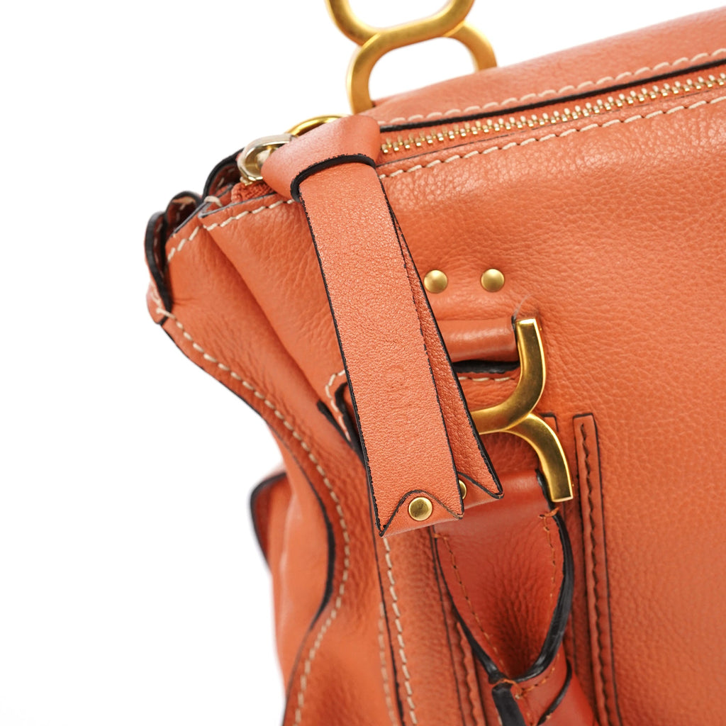 Coral Leather Marcie Shoulder Bag