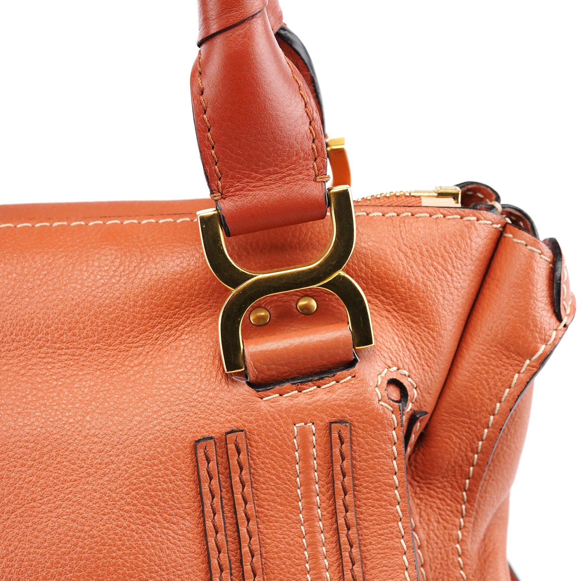 Coral Leather Marcie Shoulder Bag