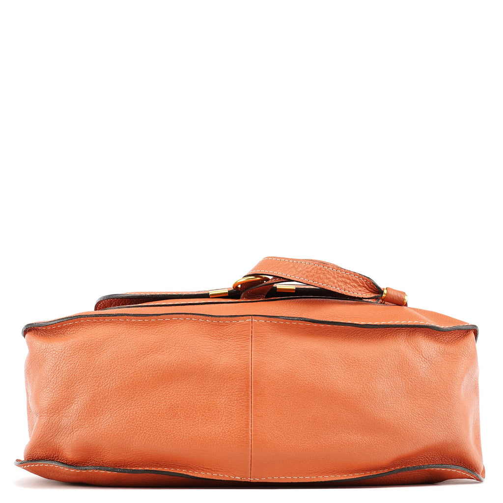 Coral Leather Marcie Shoulder Bag