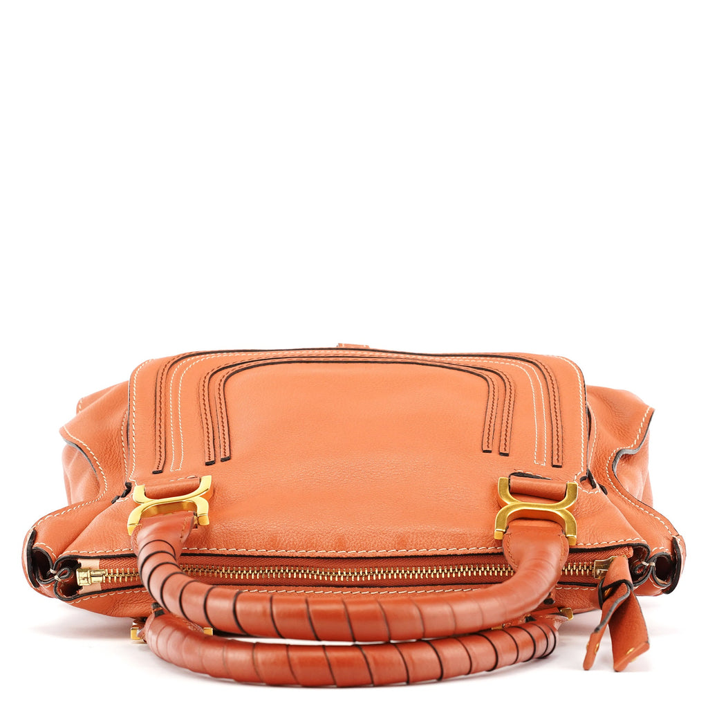 Coral Leather Marcie Shoulder Bag