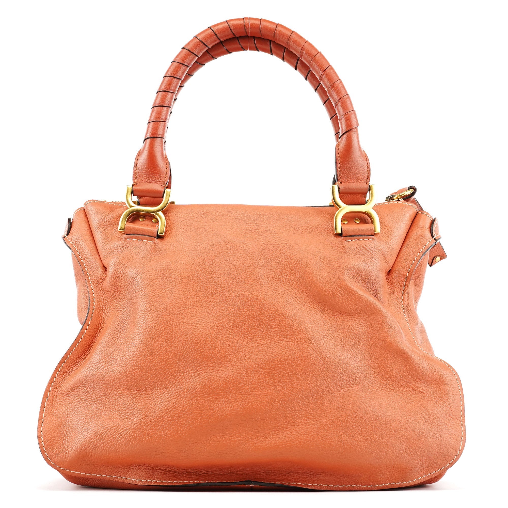 Coral Leather Marcie Shoulder Bag
