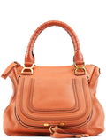 Coral Leather Marcie Shoulder Bag