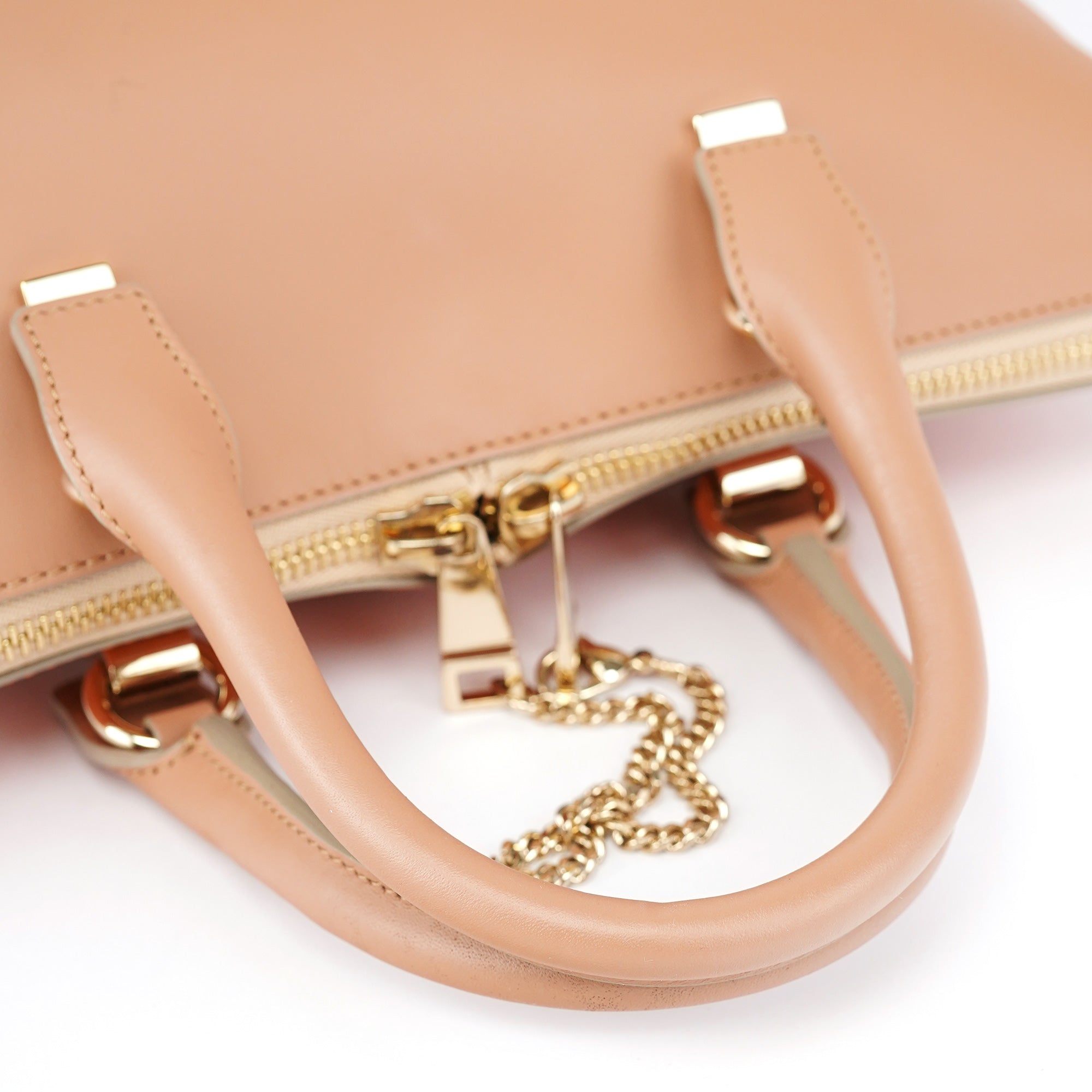 Coral Pink Leather Baily 2-Way Bag