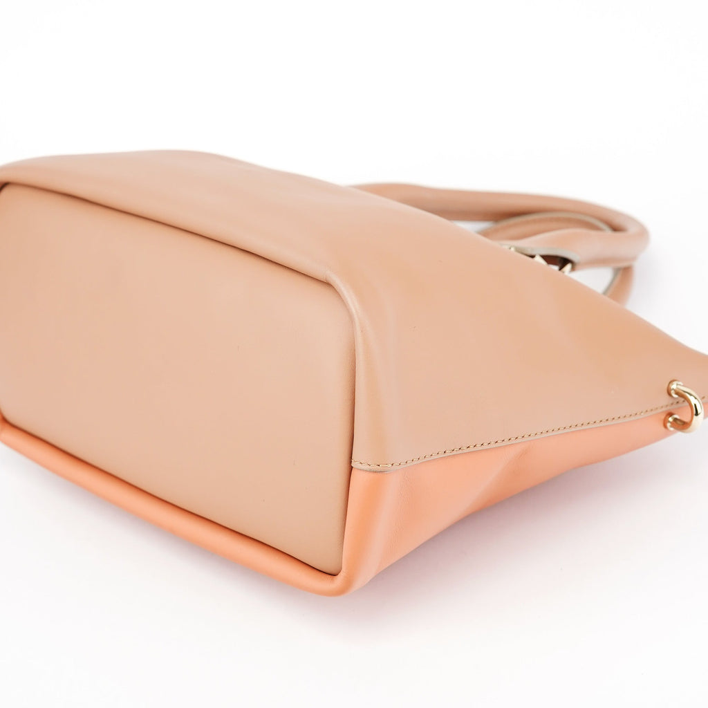 Coral Pink Leather Baily 2-Way Bag