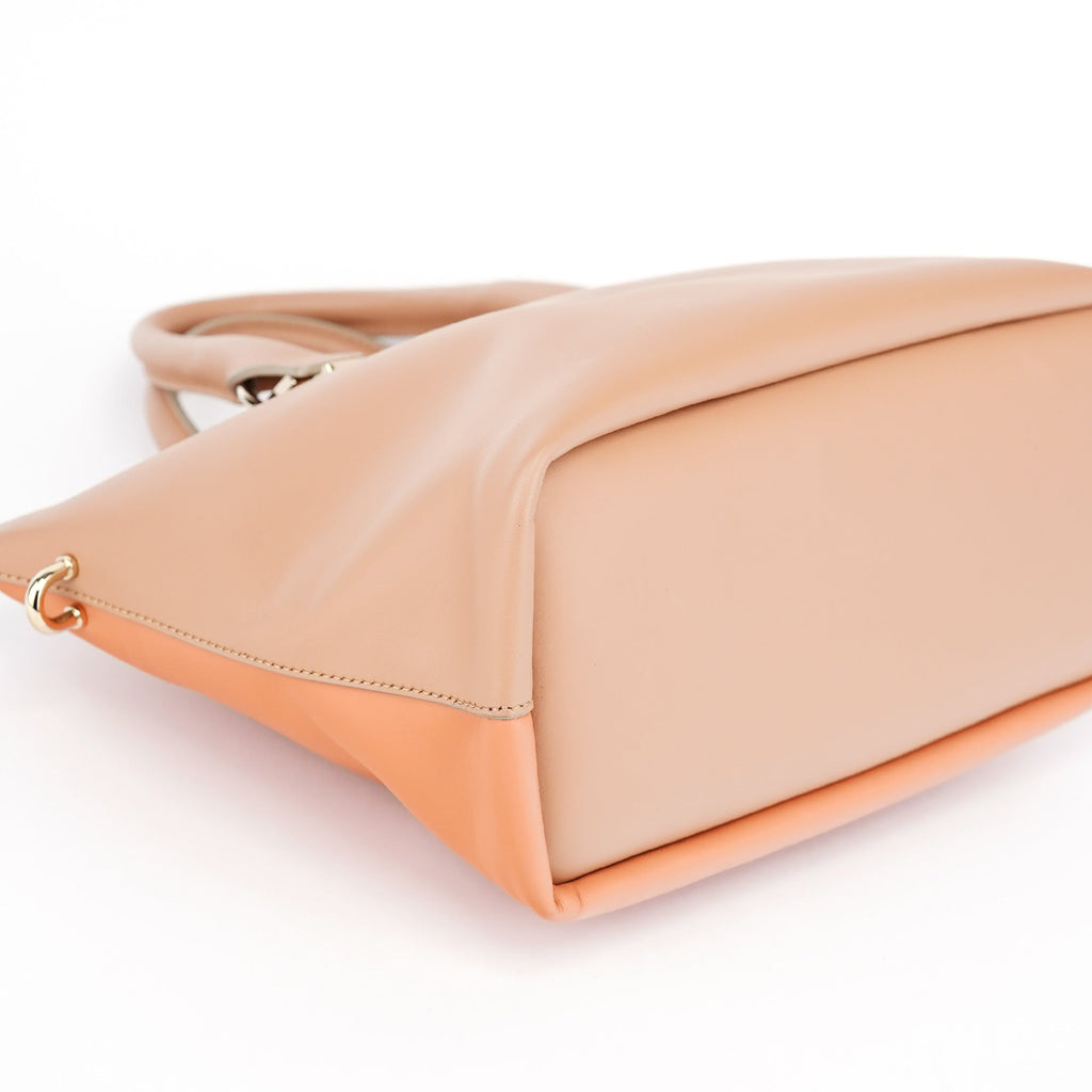 Coral Pink Leather Baily 2-Way Bag