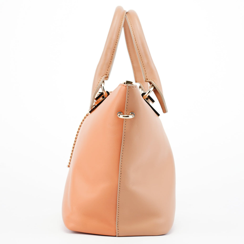 Coral Pink Leather Baily 2-Way Bag