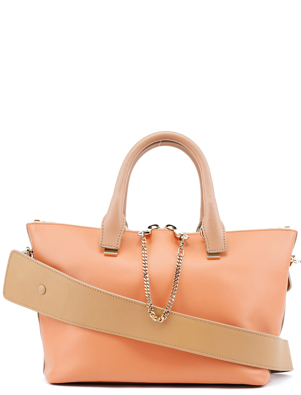 Coral Pink Leather Baily 2-Way Bag