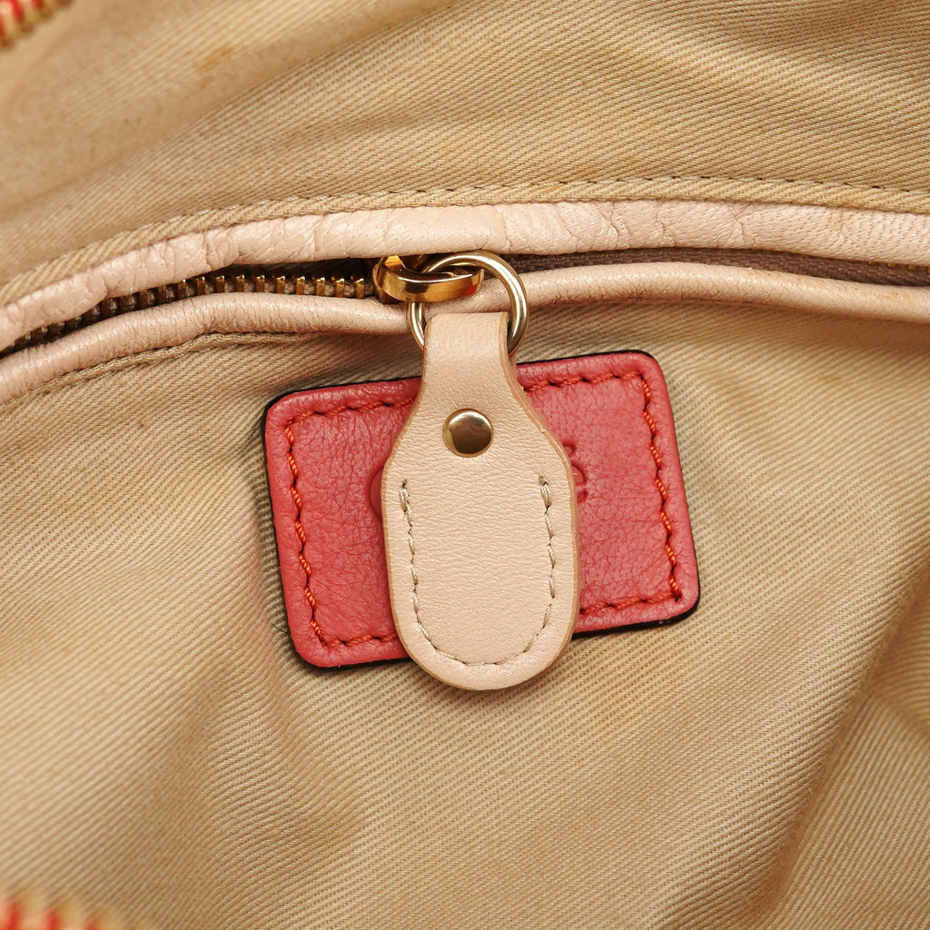 Coral Pink Leather Paraty 2-Way Bag