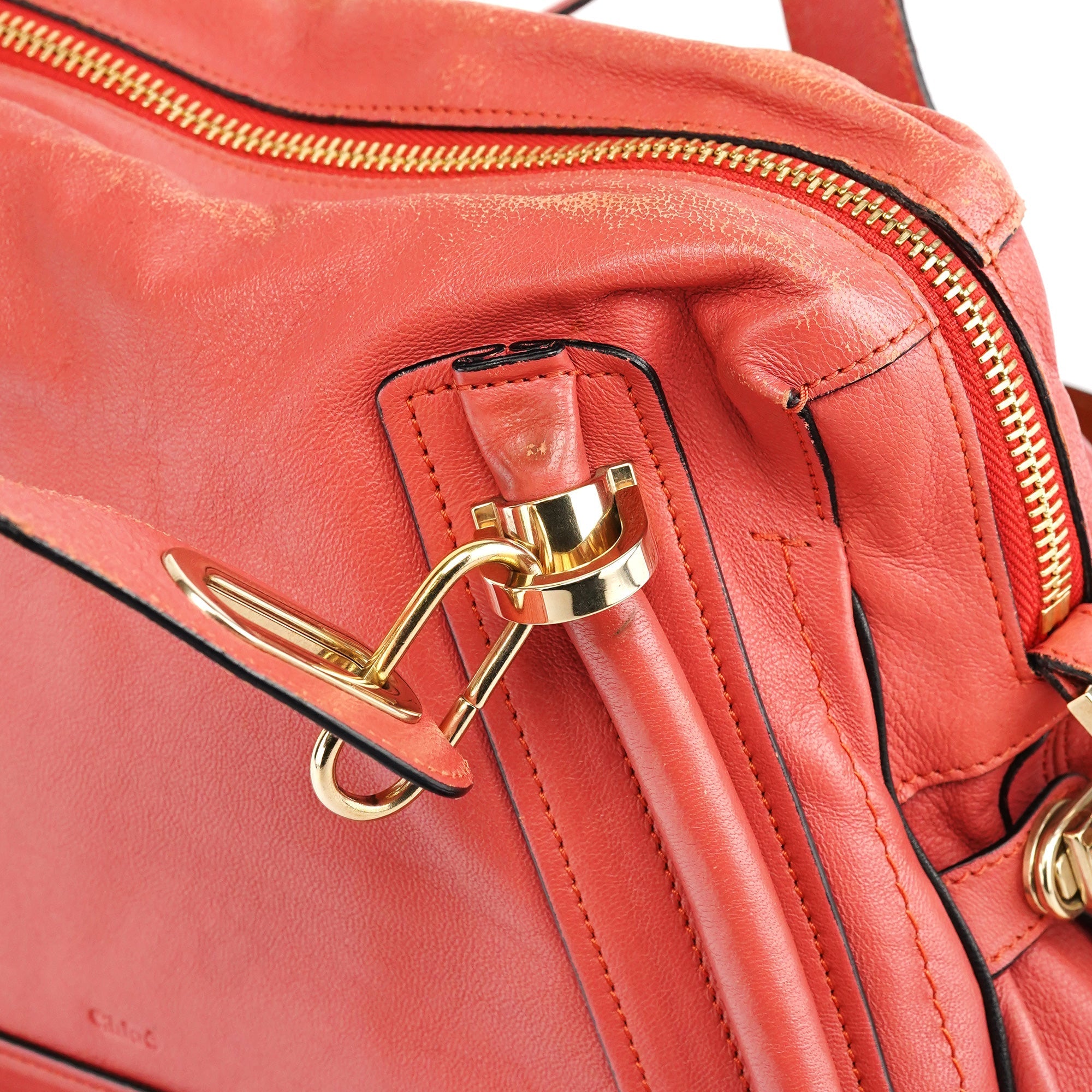 Coral Pink Leather Paraty 2-Way Bag
