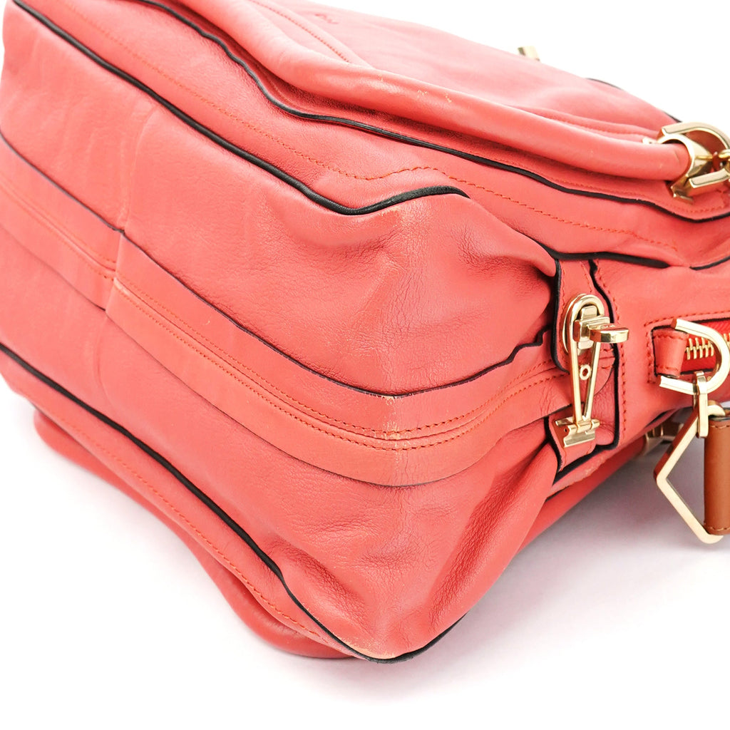 Coral Pink Leather Paraty 2-Way Bag