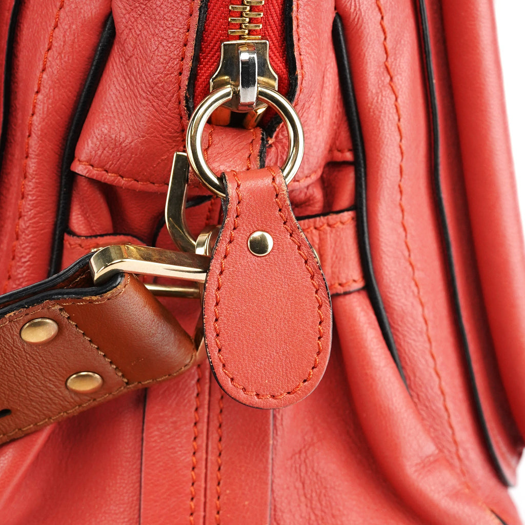 Coral Pink Leather Paraty 2-Way Bag