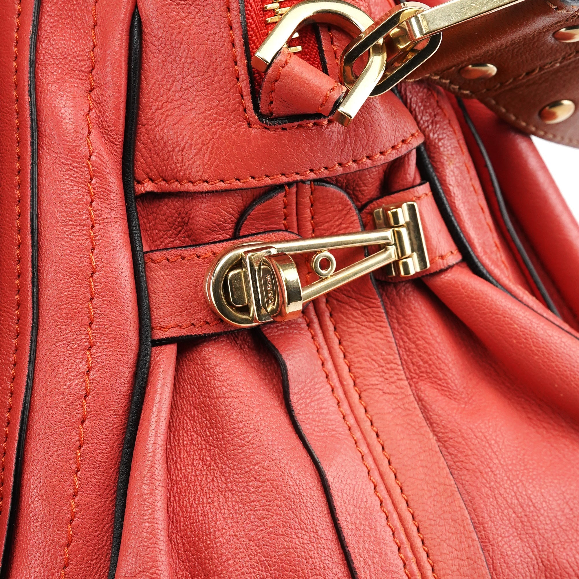 Coral Pink Leather Paraty 2-Way Bag