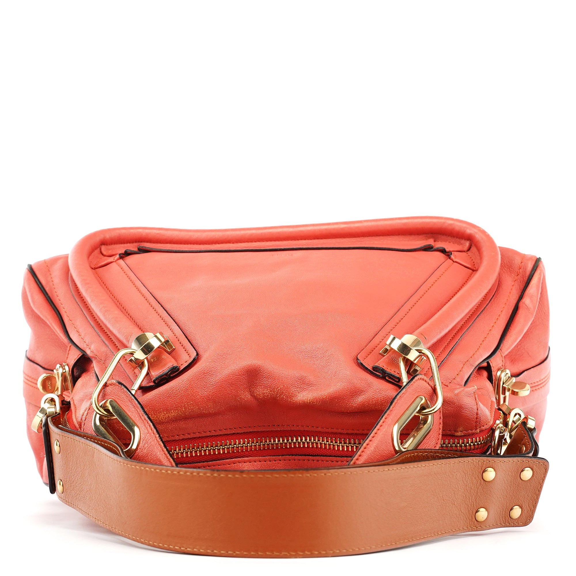 Coral Pink Leather Paraty 2-Way Bag