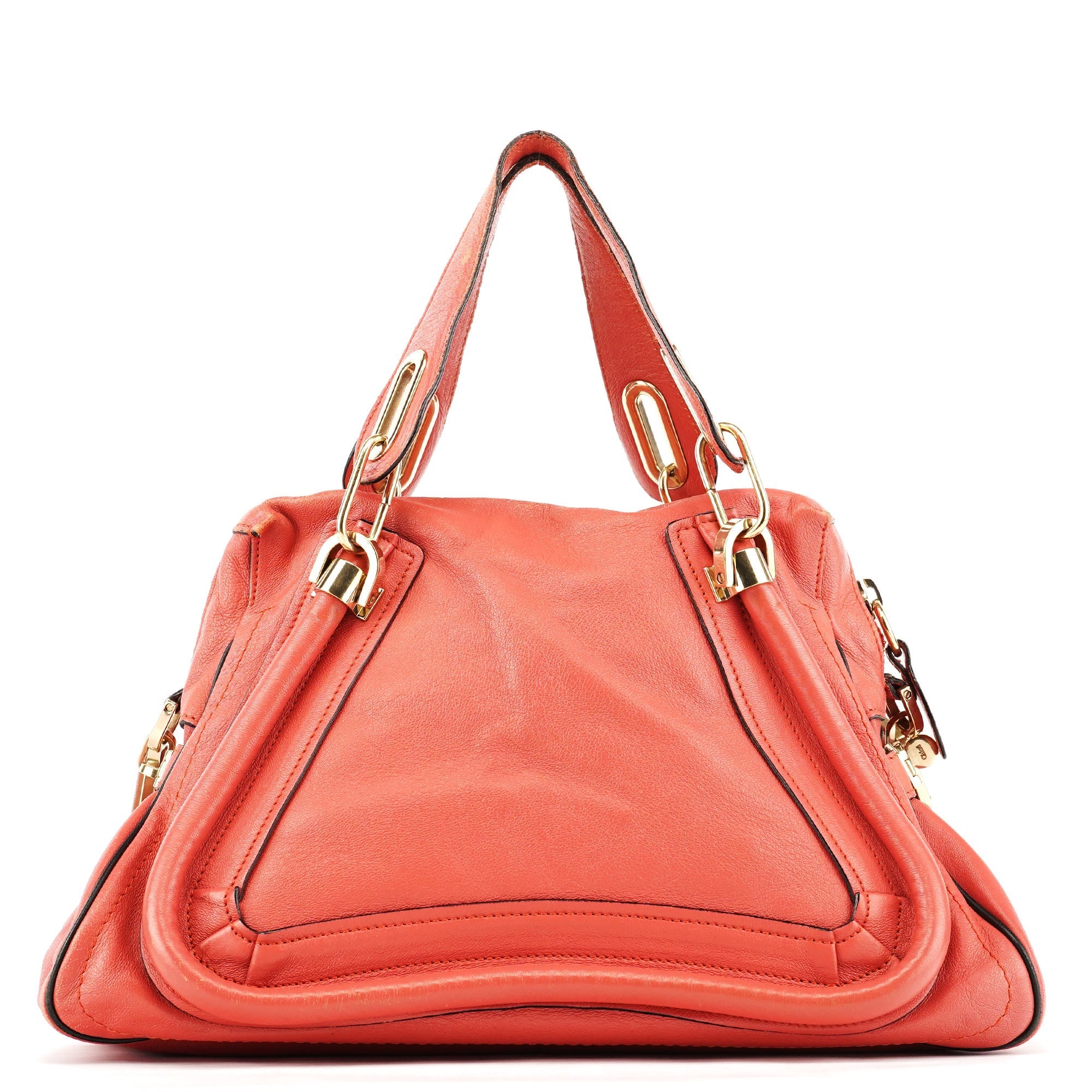 Coral Pink Leather Paraty 2-Way Bag
