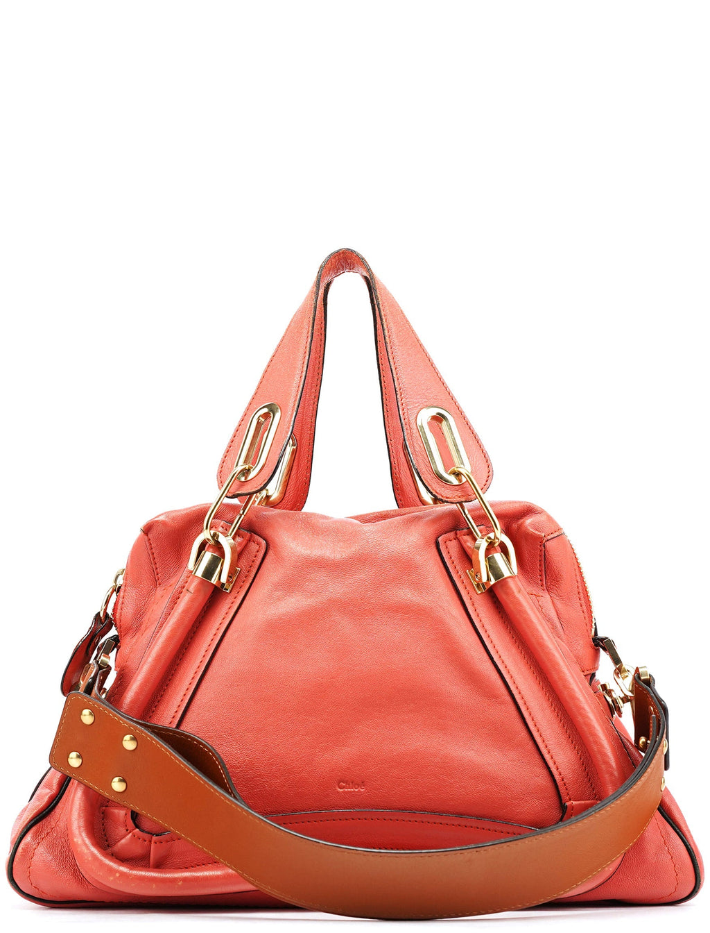Coral Pink Leather Paraty 2-Way Bag
