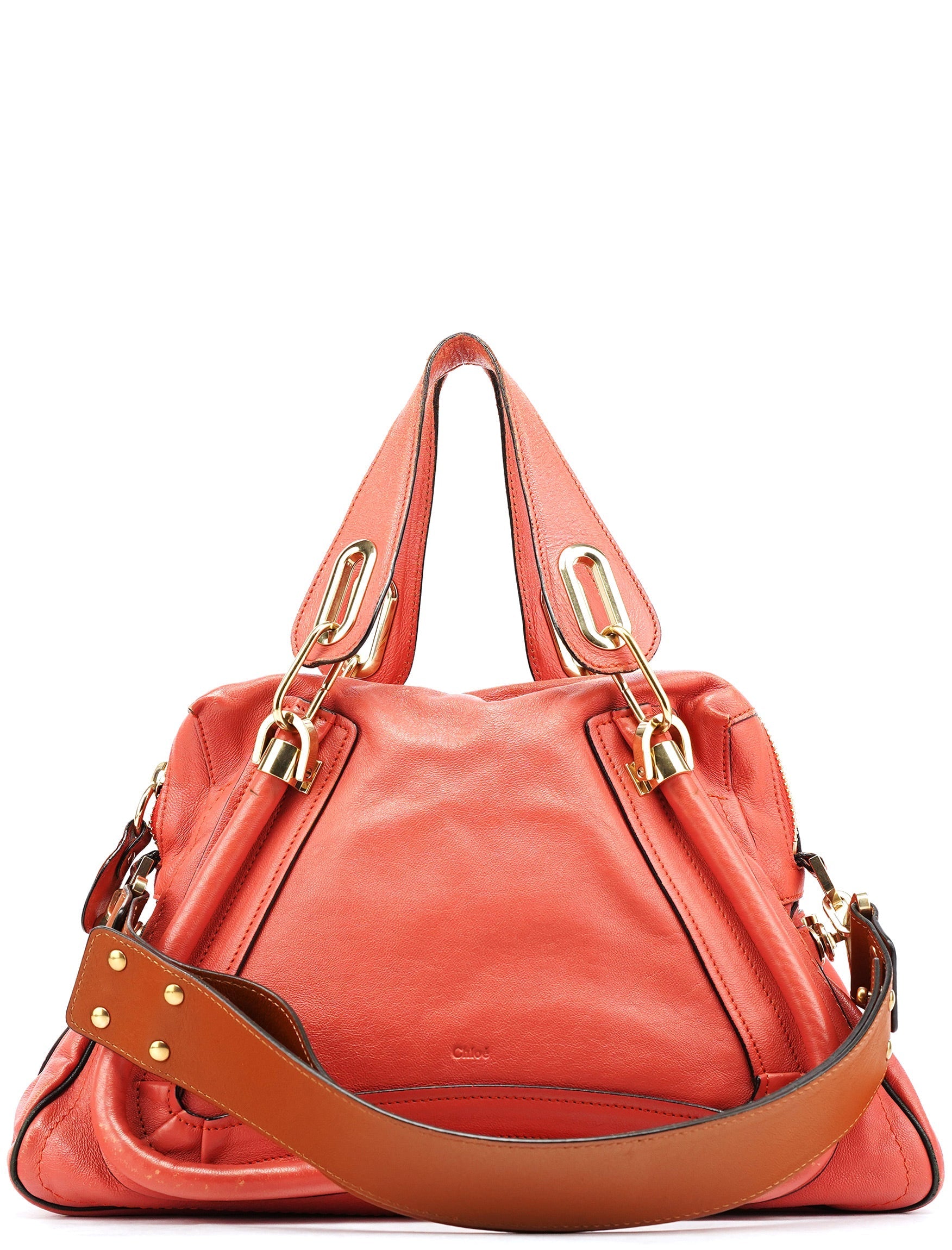 Coral Pink Leather Paraty 2-Way Bag