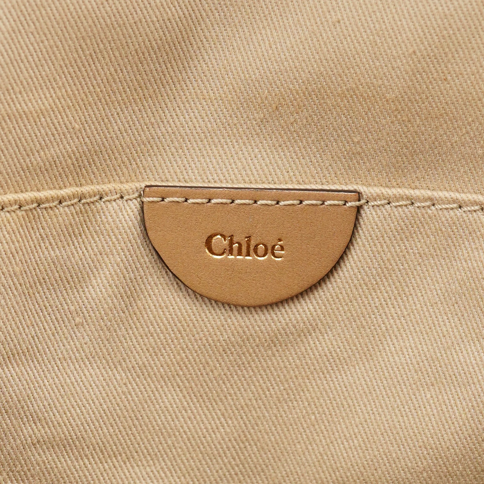 Cream Leather 2-Way Tote Bag