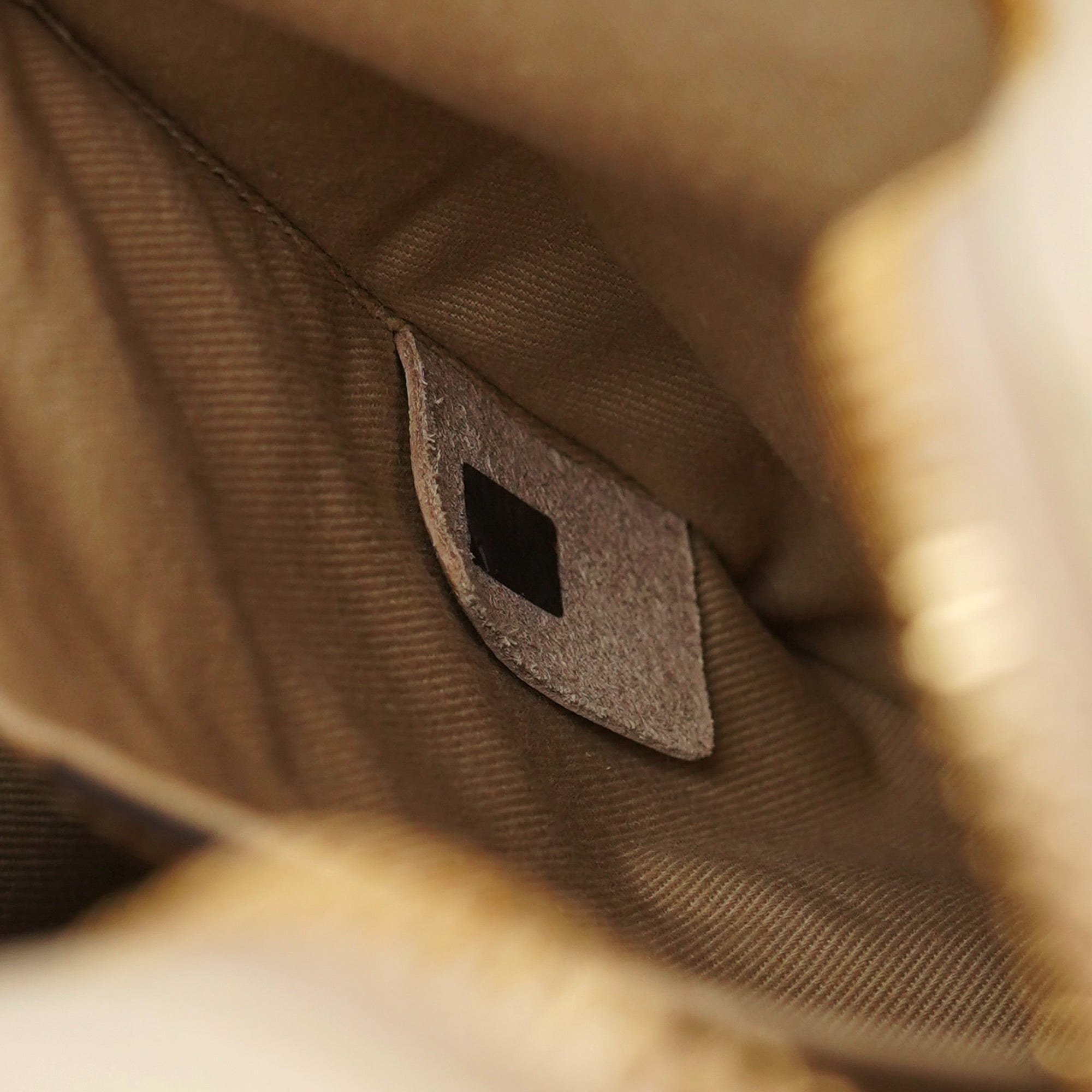 Cream Leather 2-Way Tote Bag
