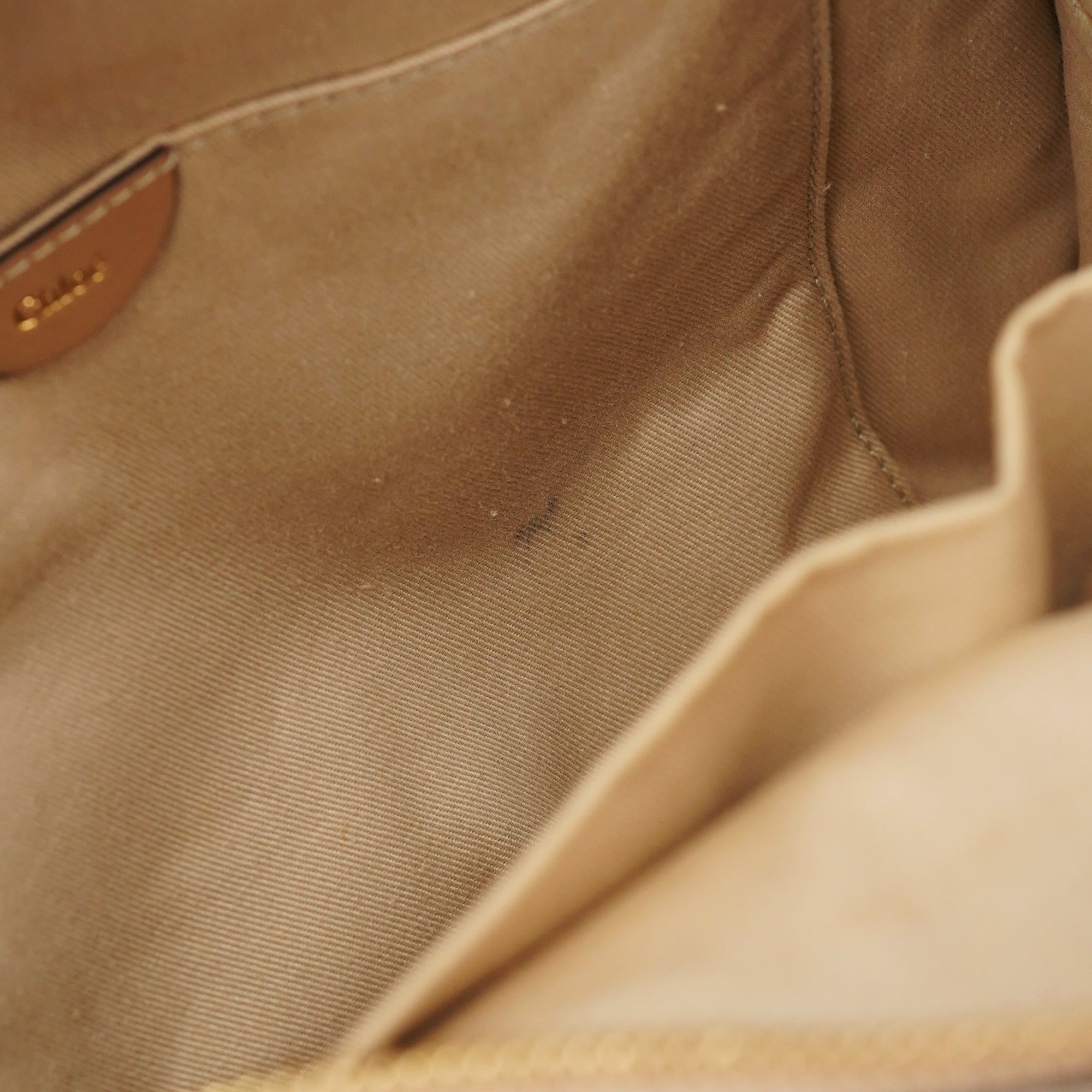 Cream Leather 2-Way Tote Bag