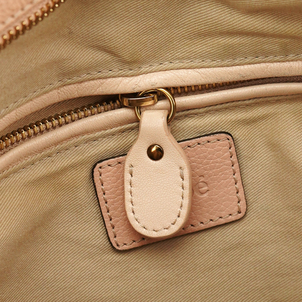 Cream Leather Paraty 2-Way Bag