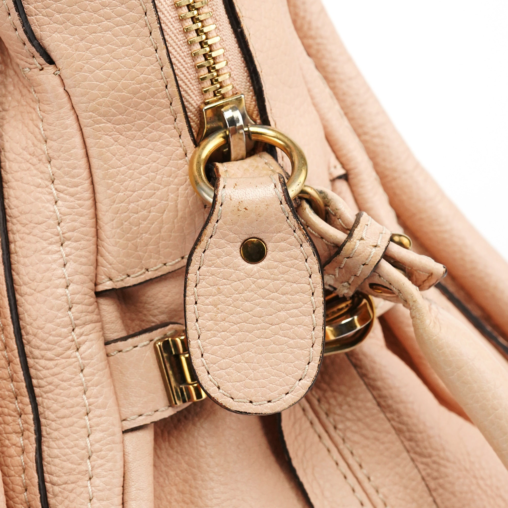 Cream Leather Paraty 2-Way Bag