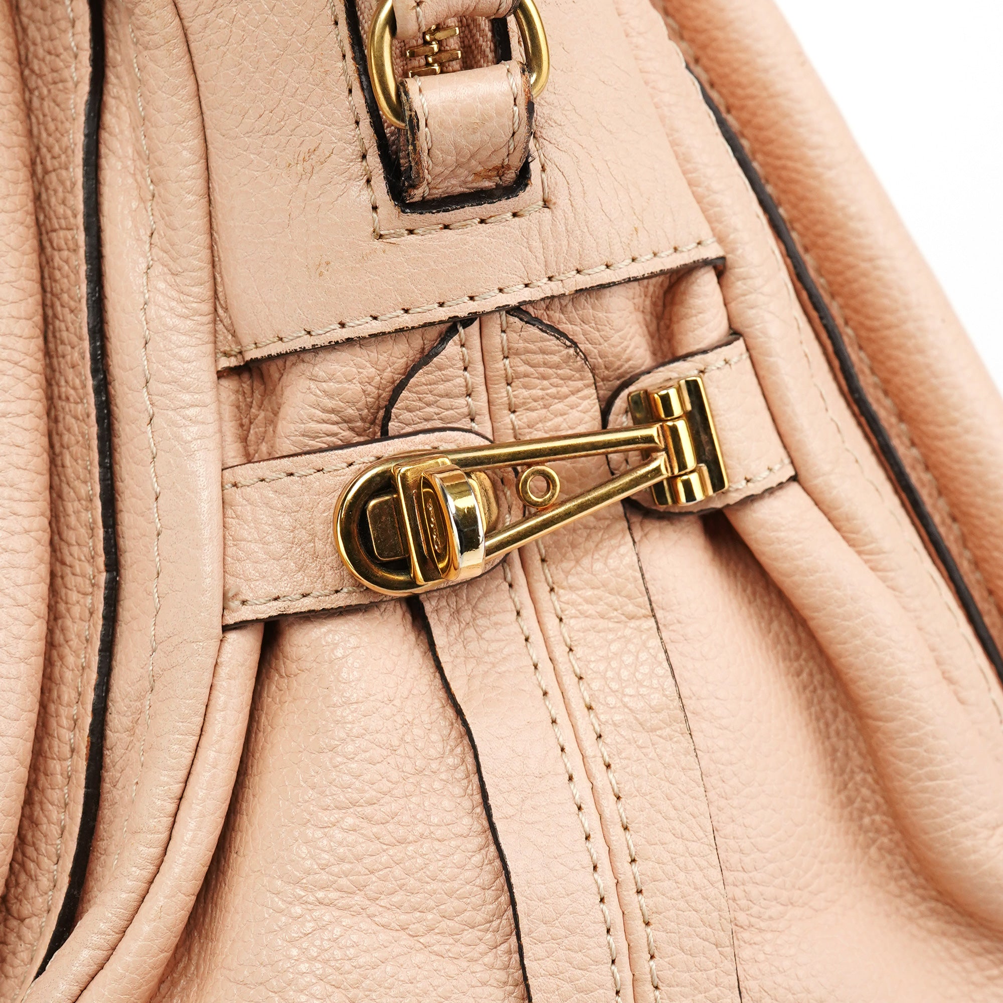 Cream Leather Paraty 2-Way Bag