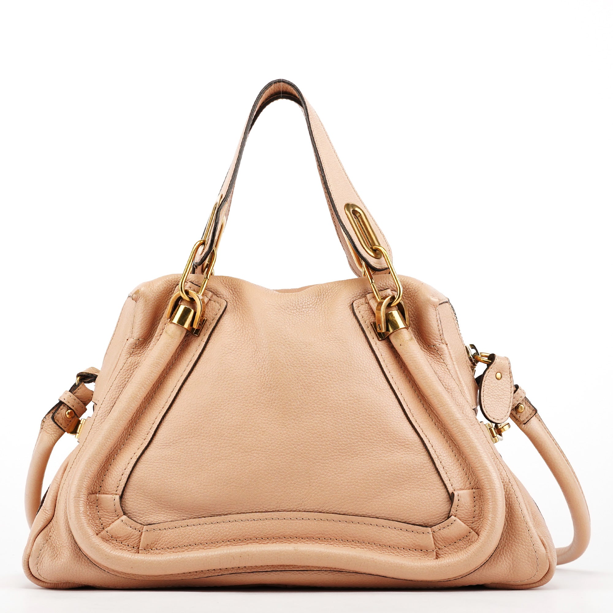 Cream Leather Paraty 2-Way Bag