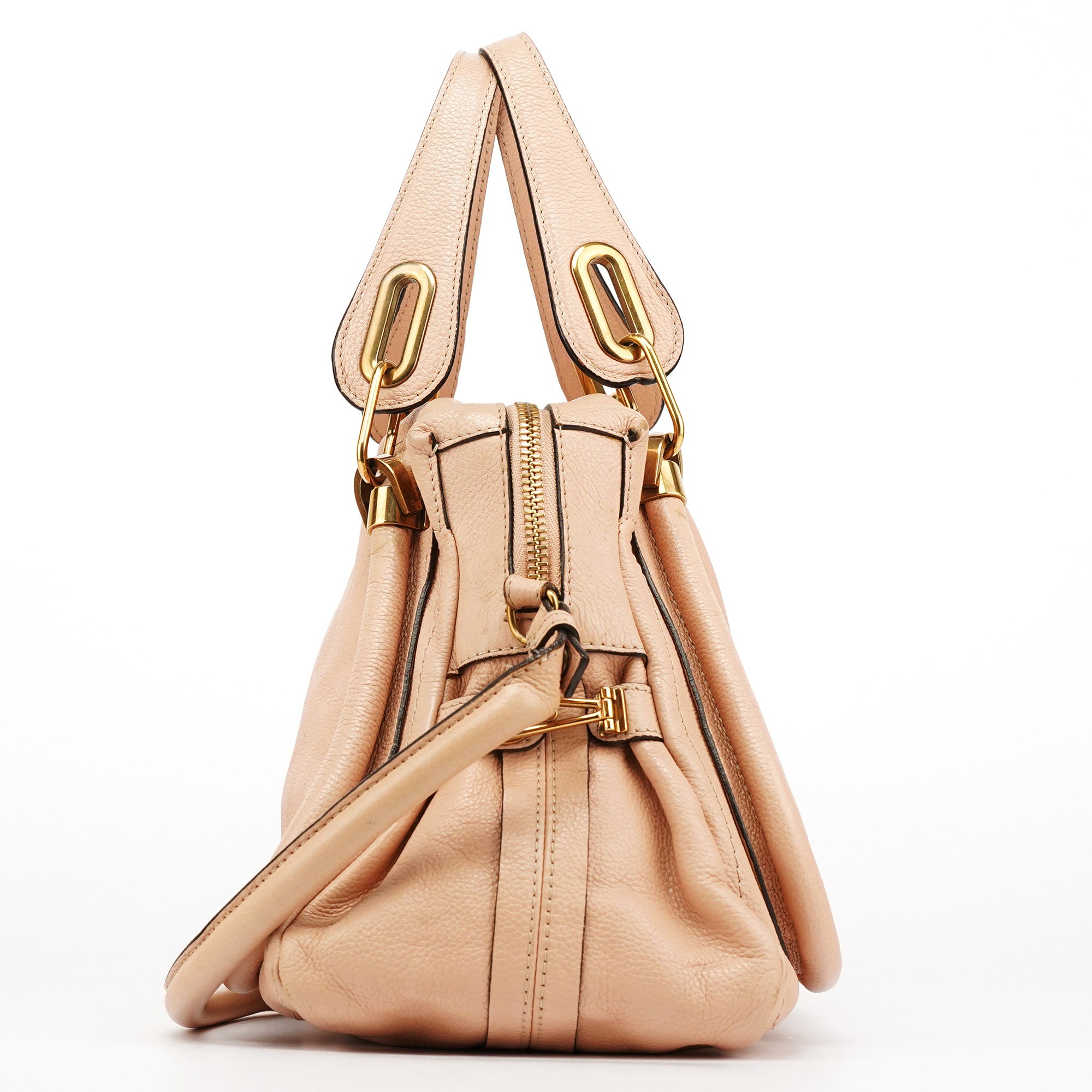 Cream Leather Paraty 2-Way Bag