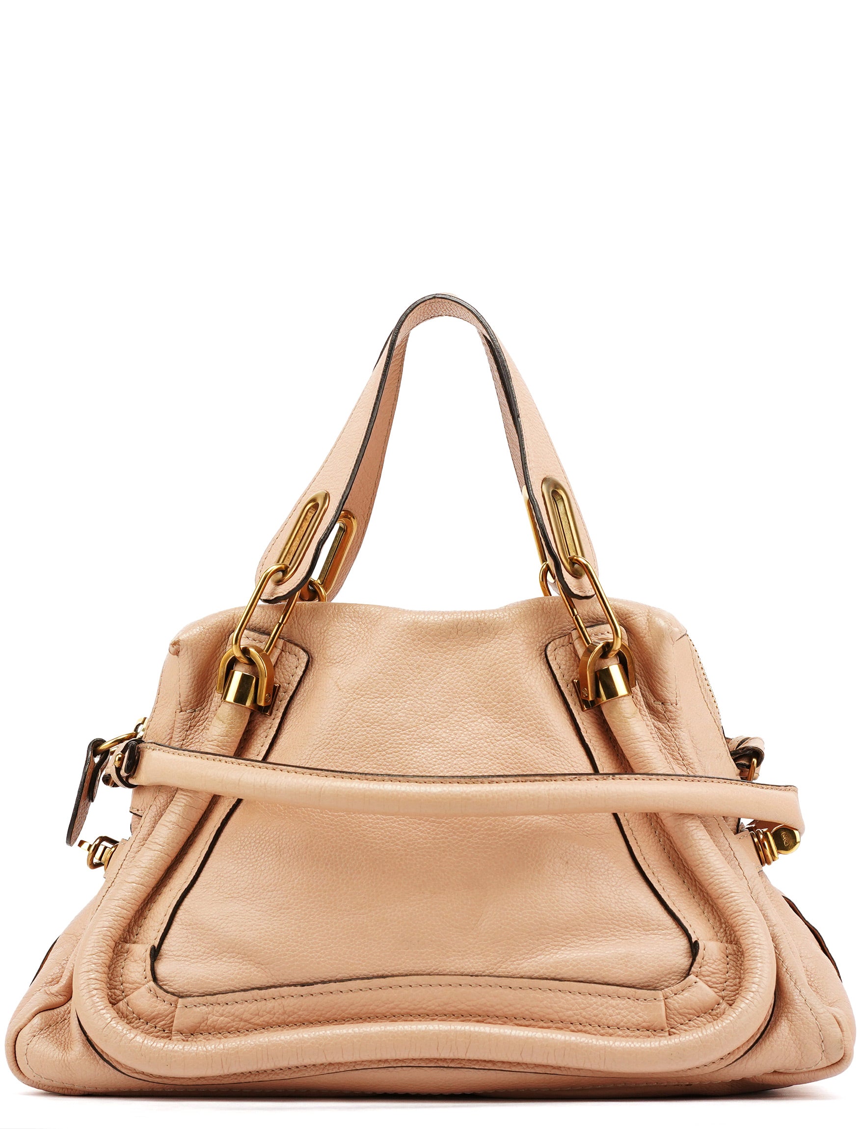 Cream Leather Paraty 2-Way Bag
