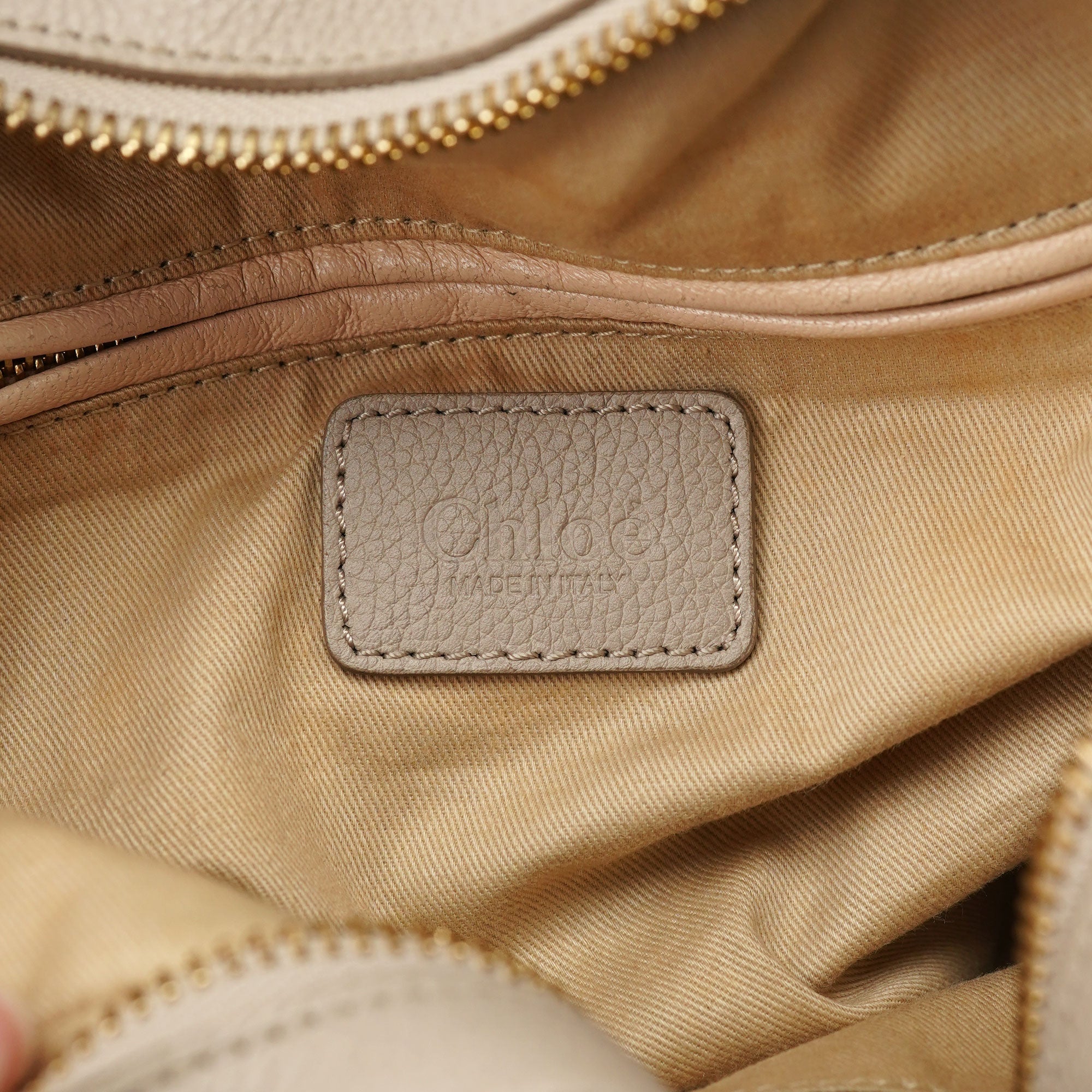 Cream Leather Paraty 2-Way Shoulder Bag