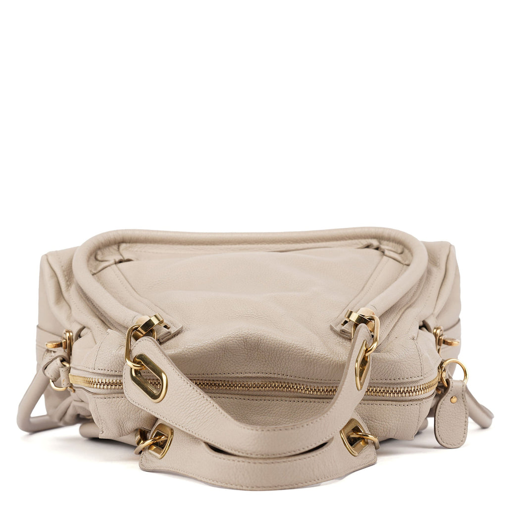 Cream Leather Paraty 2-Way Shoulder Bag