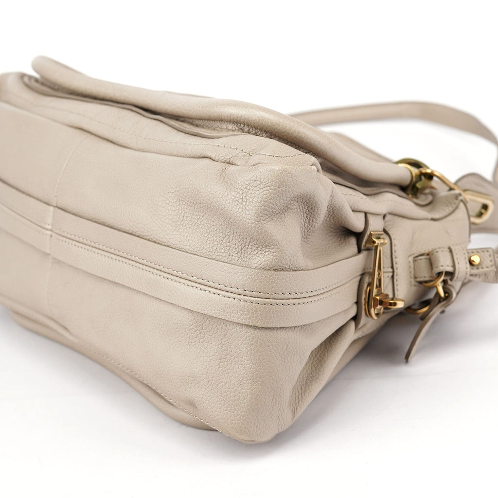 Cream Leather Paraty 2-Way Shoulder Bag