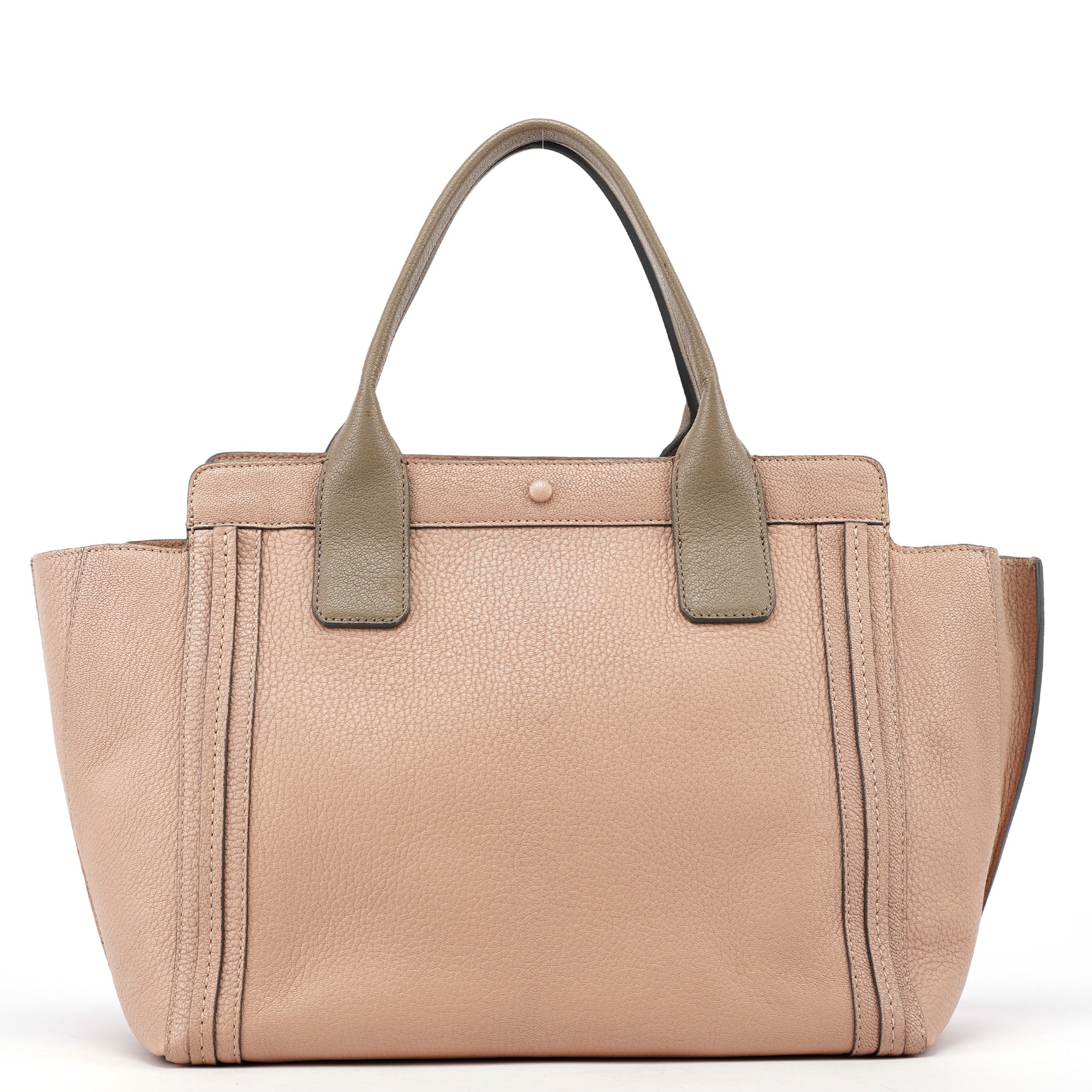 Cream Olive Calfskin Tote Bag