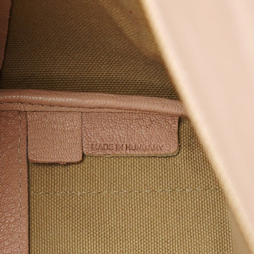 Cream Olive Calfskin Tote Bag