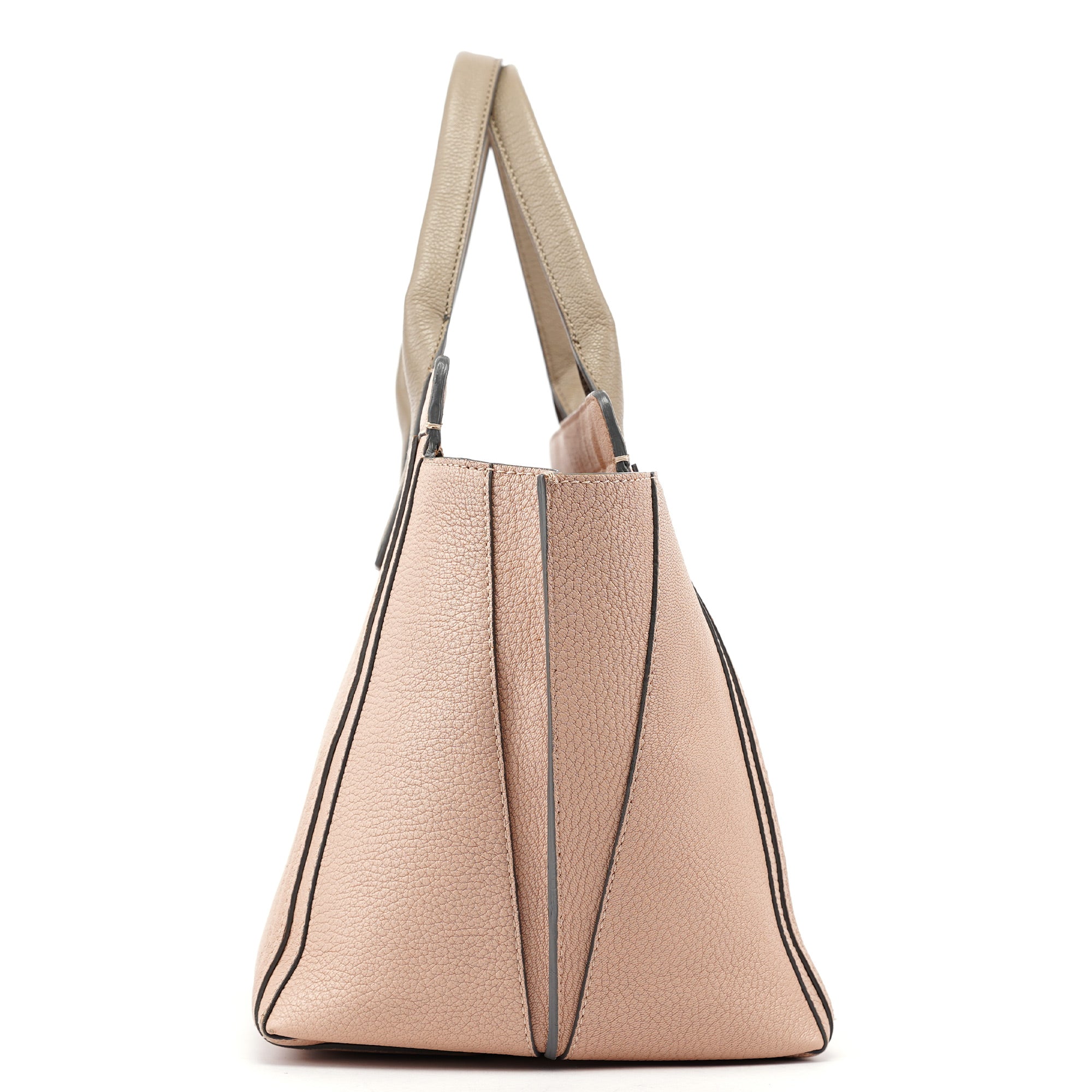 Cream Olive Calfskin Tote Bag