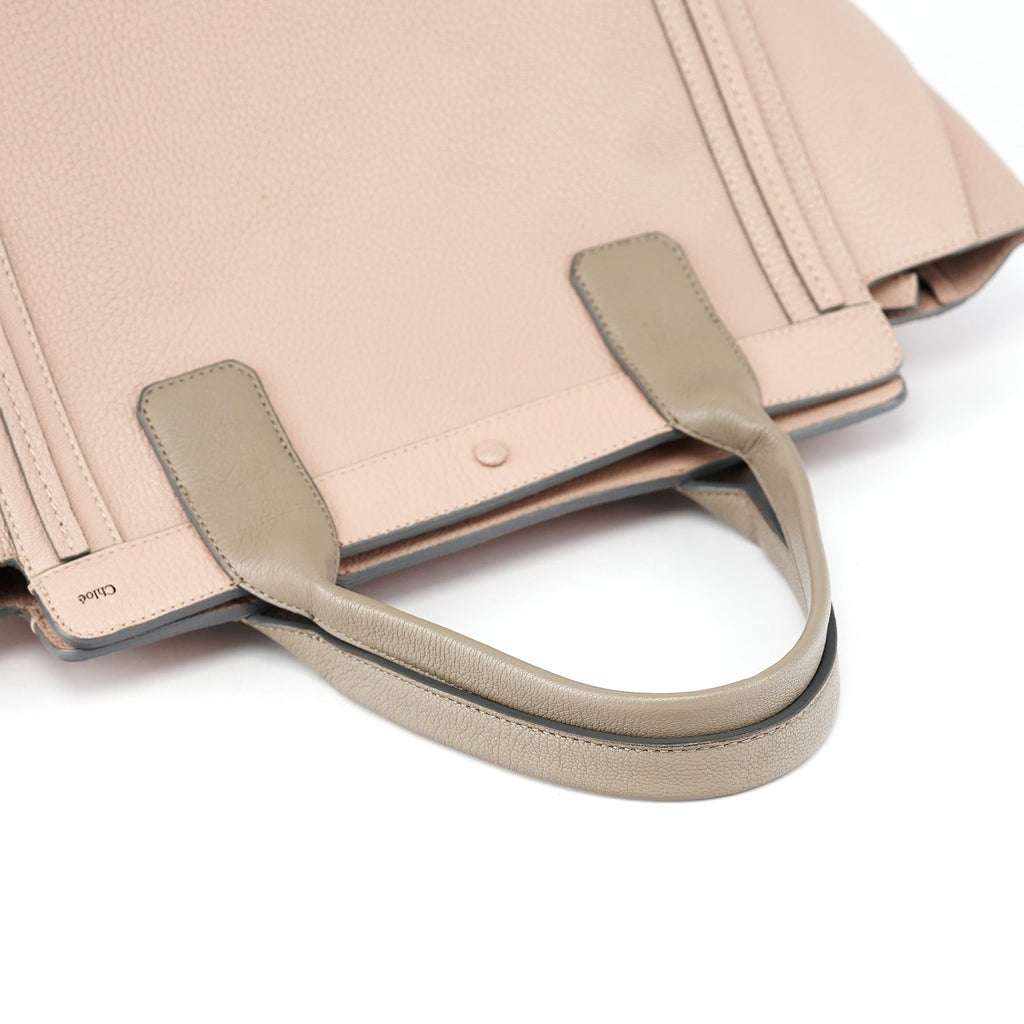 Cream Olive Calfskin Tote Bag