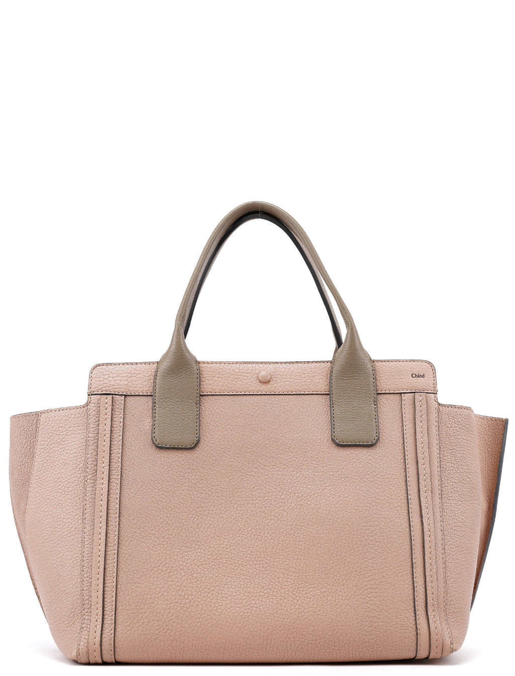 Cream Olive Calfskin Tote Bag